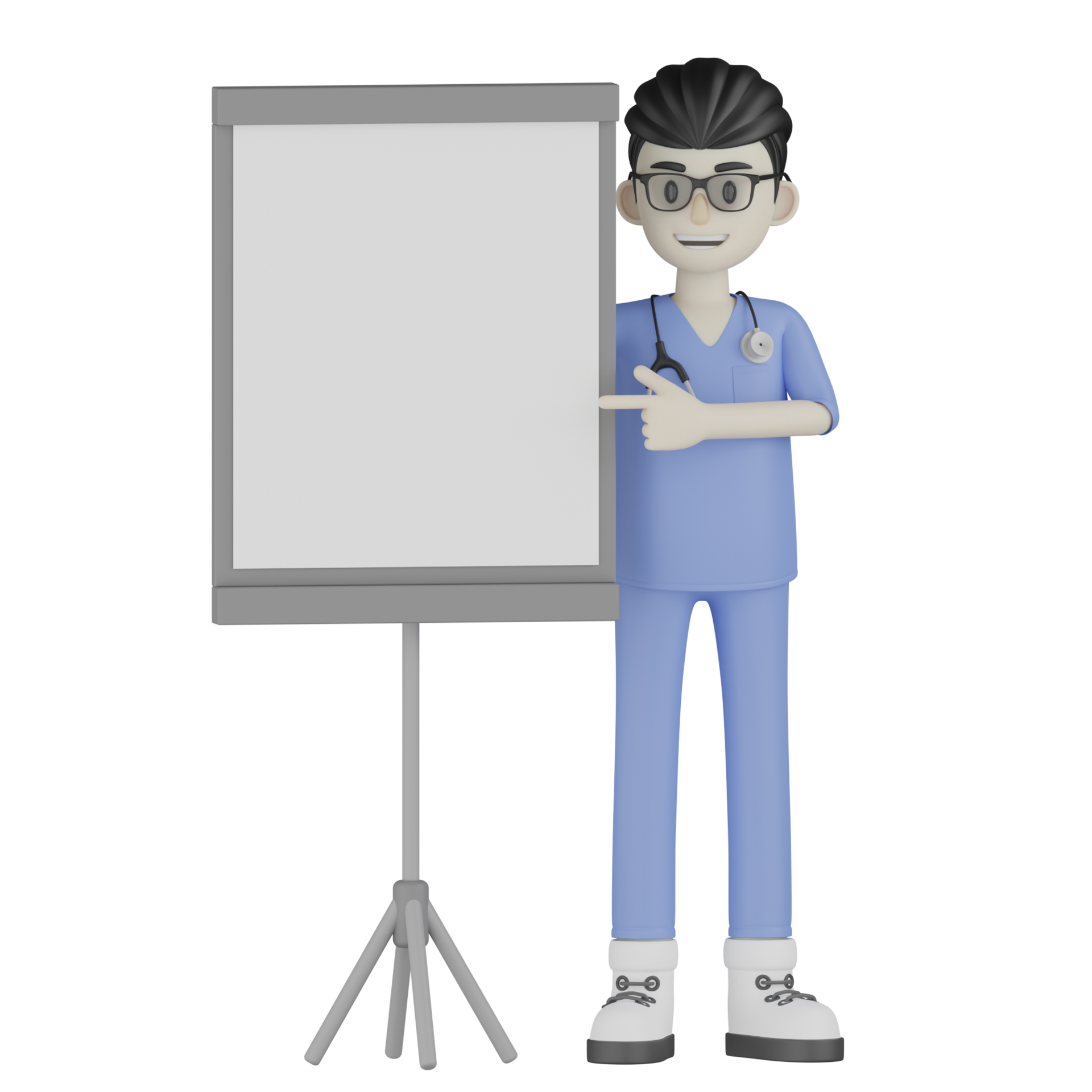 3D Isolated Doctor With A Medical Record 11047960 PNG 3d-isolated-doctor-with-a-medical-record-11047960-png