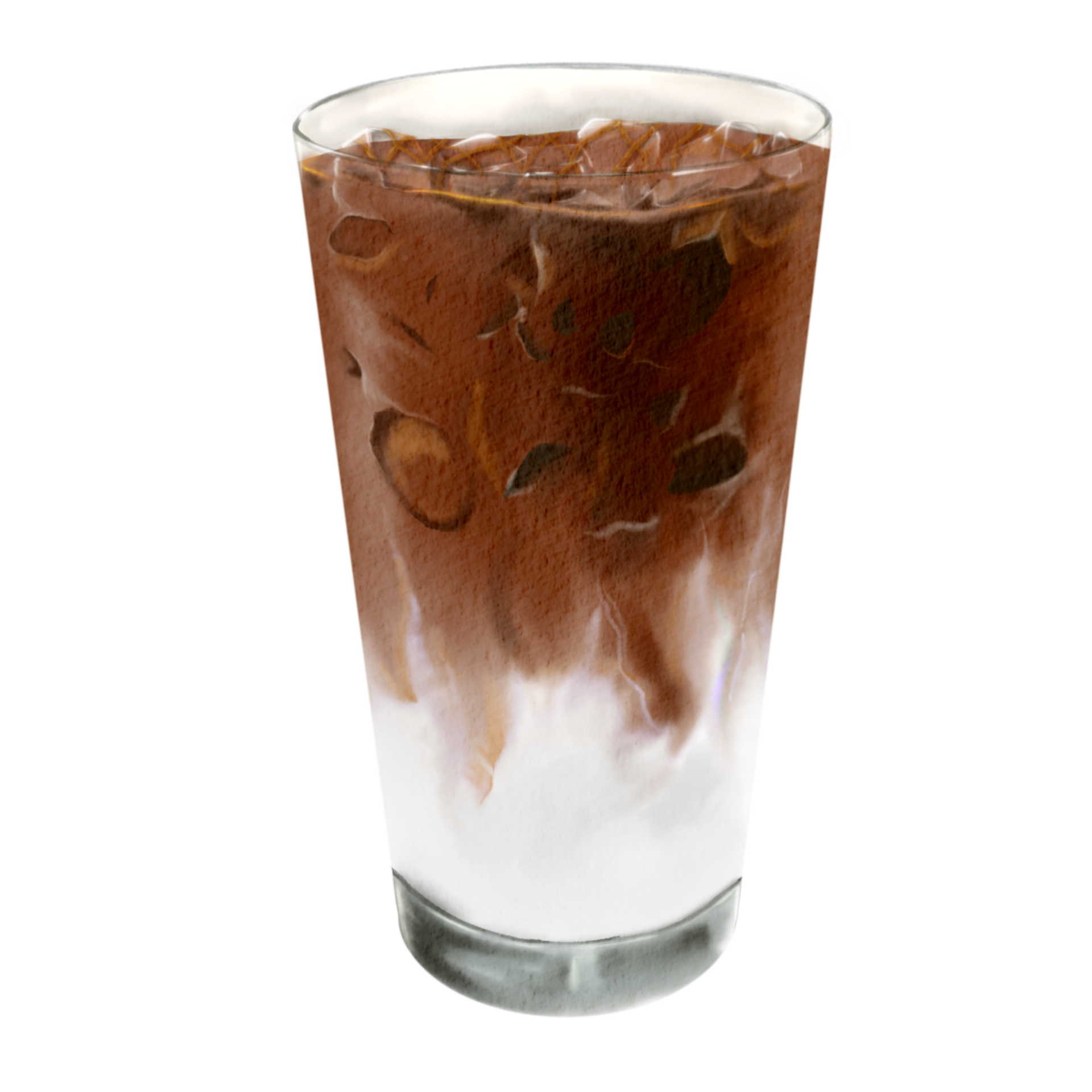 Iced Coffee Watercolor set 11048028 PNG