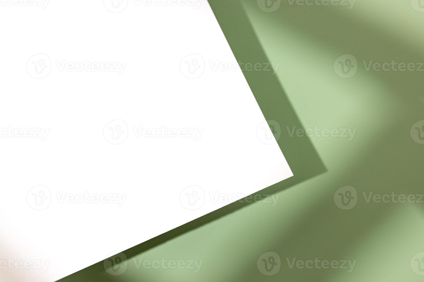 Template paper with shadow on pastel green background , great design for any purposes. Abstract background. Banner template. Advertising photo