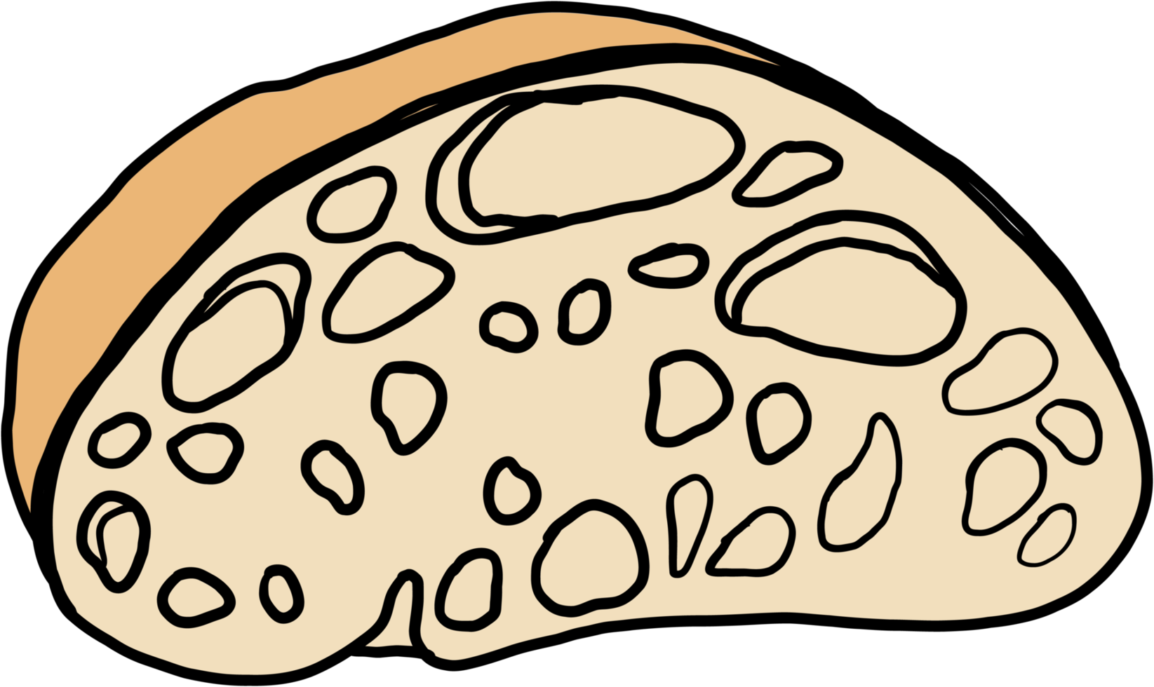 doodle freehand sketch drawing of bread. png