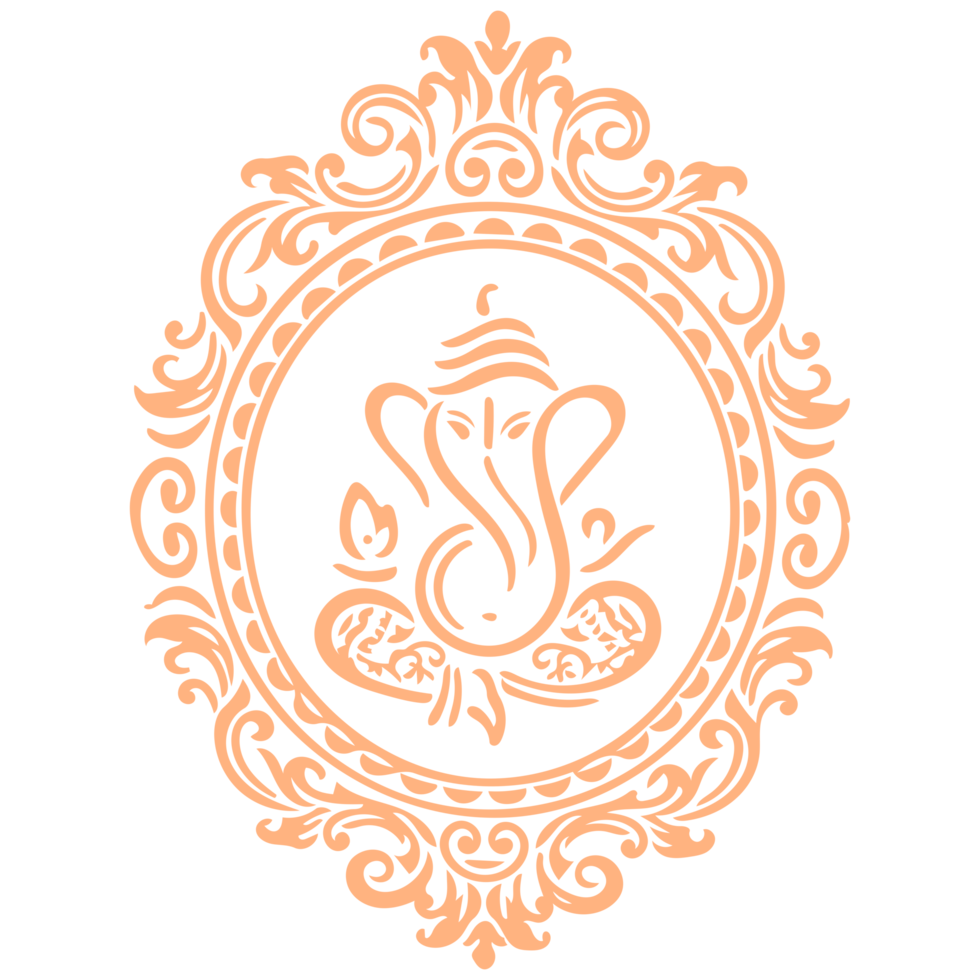 Hindu God Ganesha Line Art png