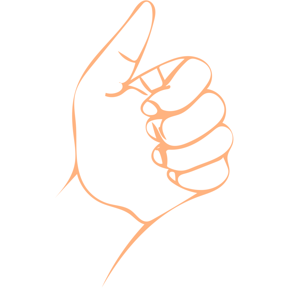 Fingers Line Art png