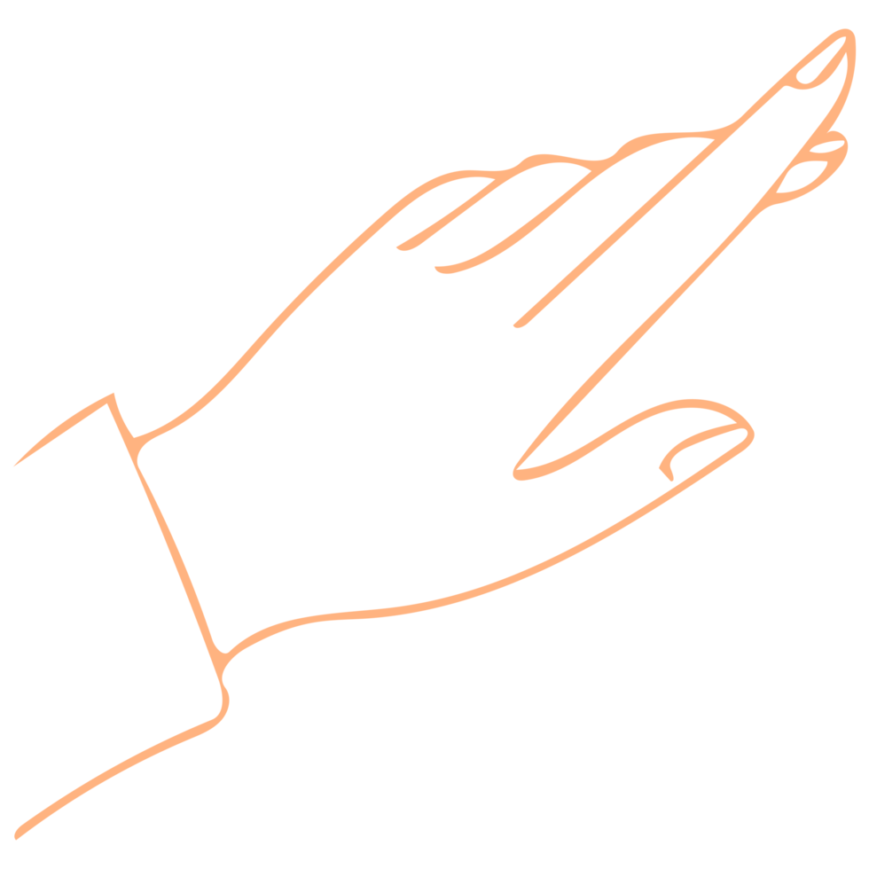 Fingers Line Art png