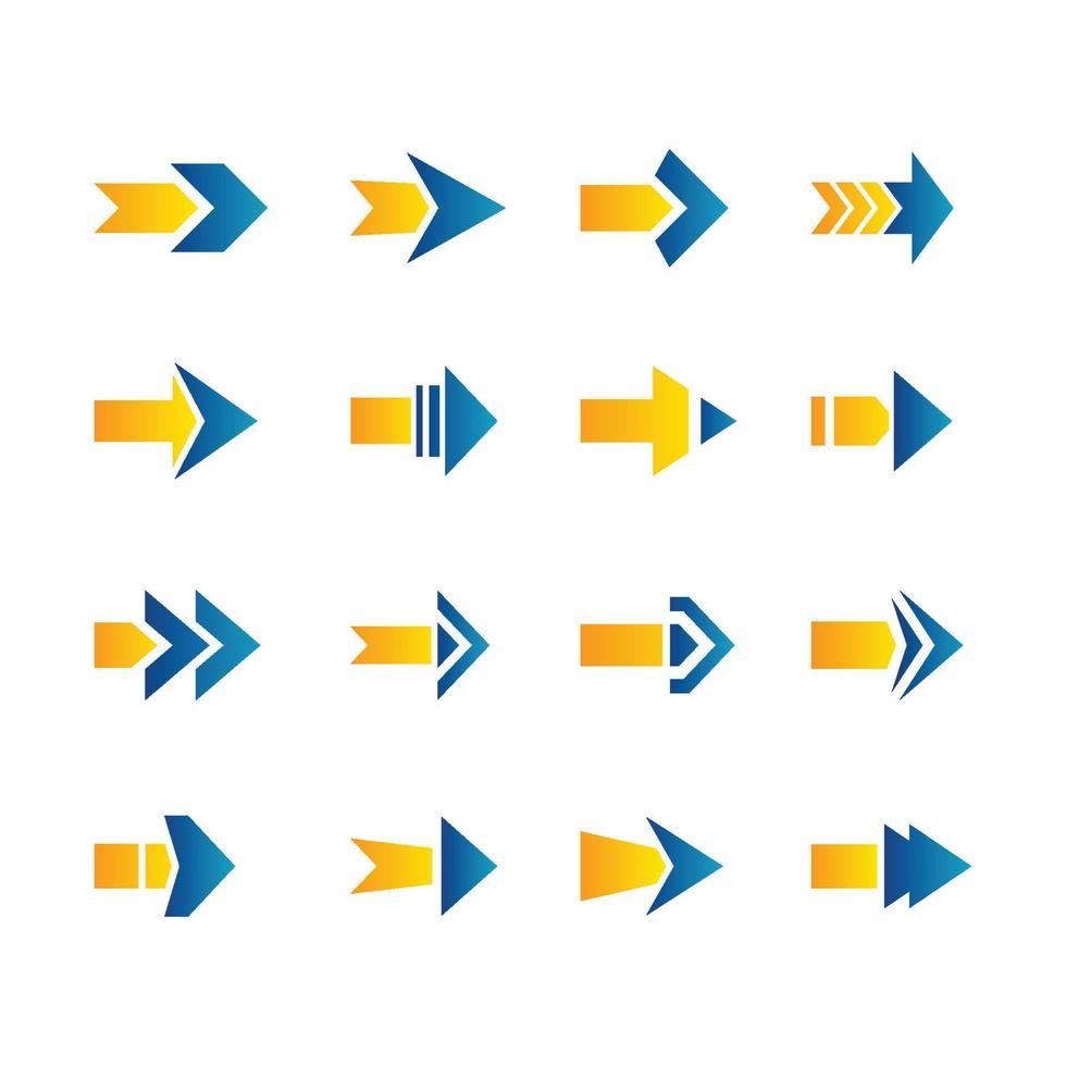 Set Of Arrow Element Icon vector