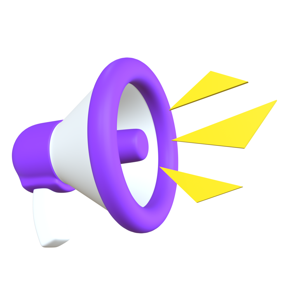 3D Megaphone Illustration png