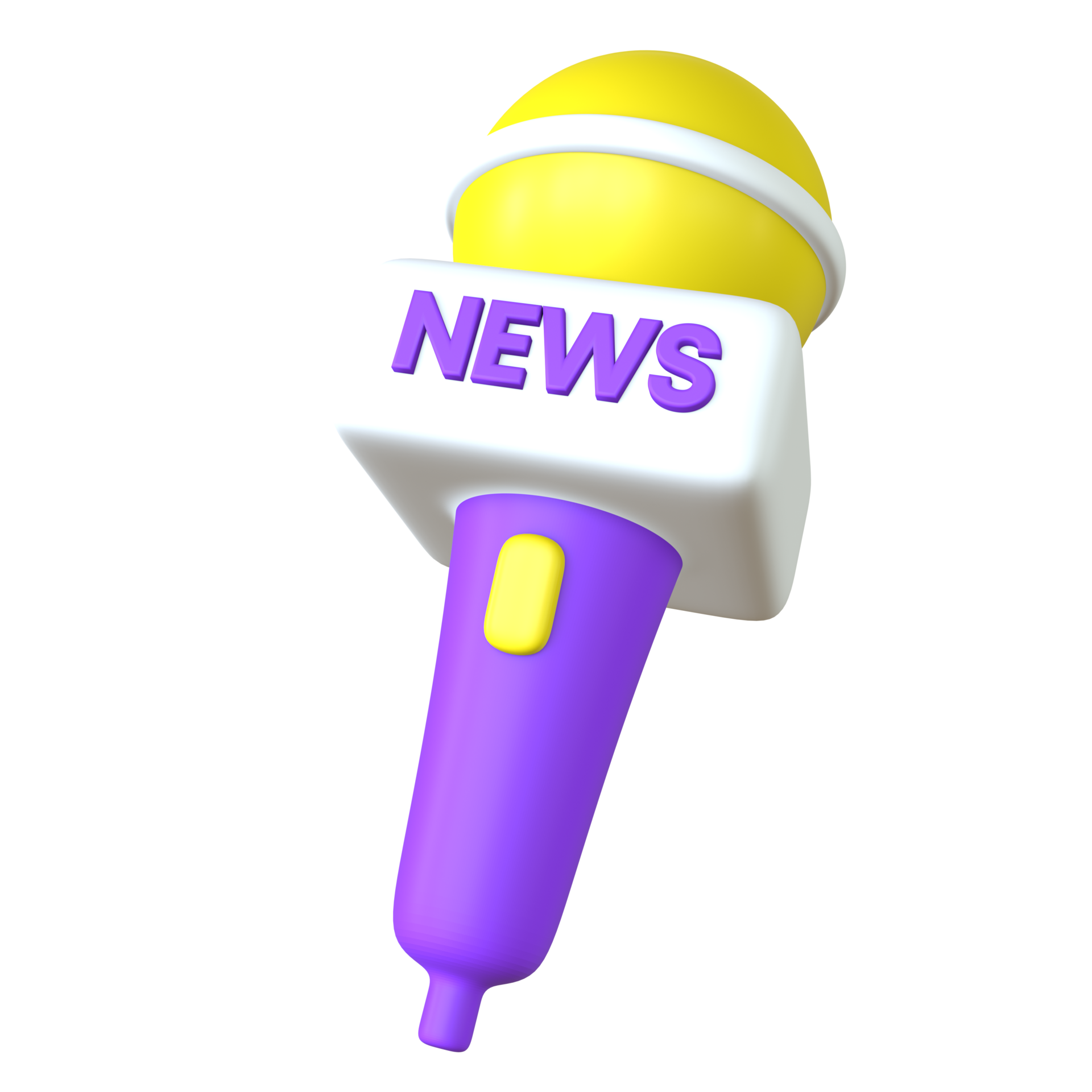 Media Press Reporter Interview Microphone 3d Illustration Stock  Illustration