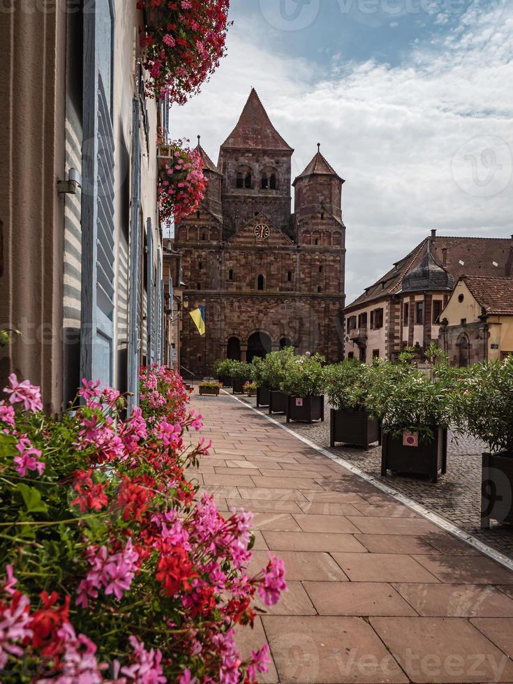 Old streets and medieval village Marmoutier, Alsace photo