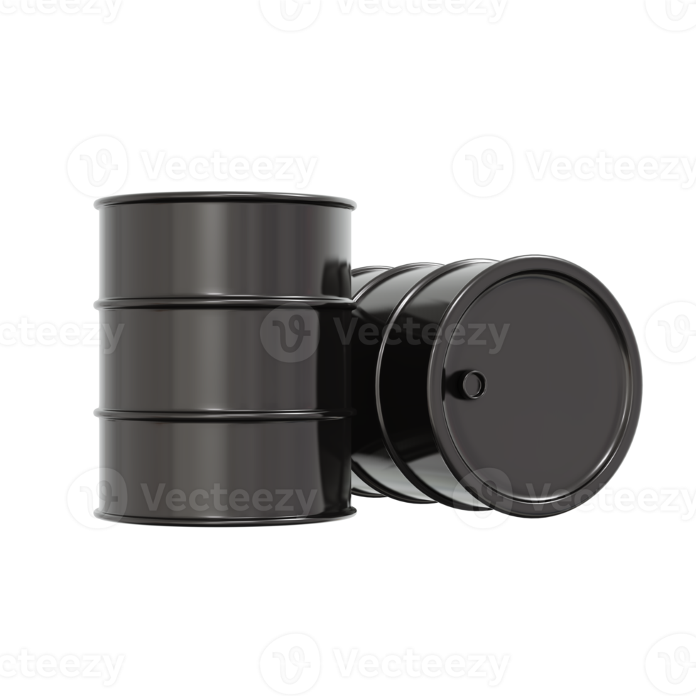 3D Rendering of petroleum oil drum container barrel png