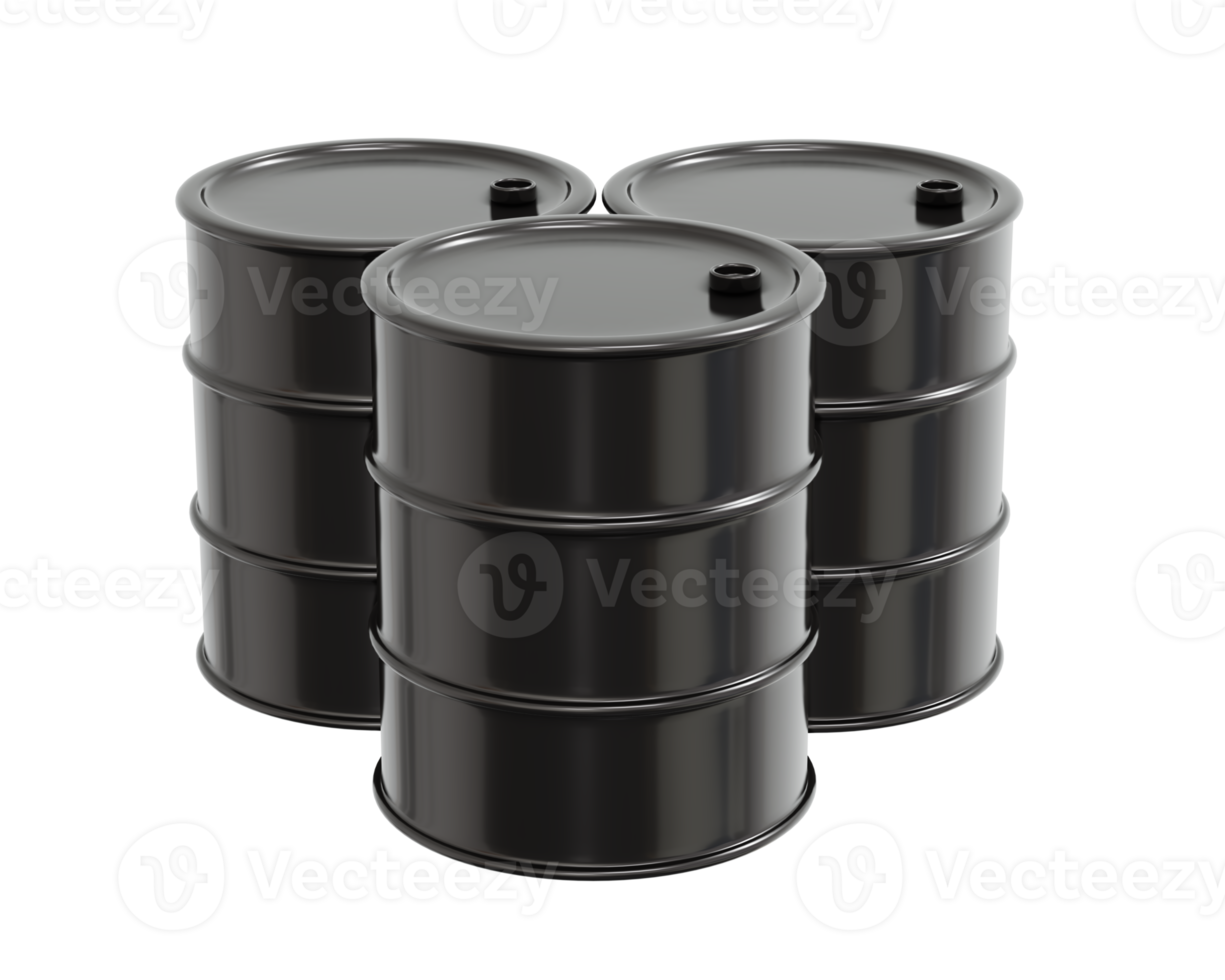 3D Rendering of petroleum oil drum container barrel png