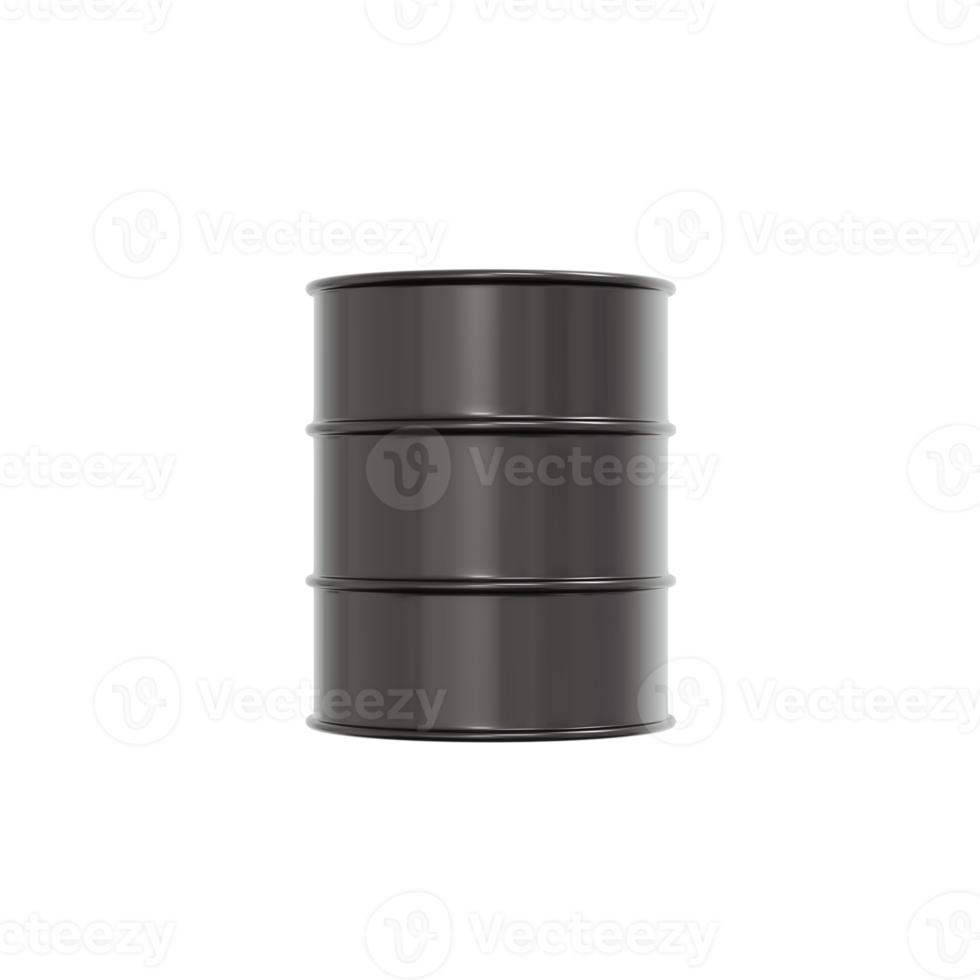 3D Rendering of petroleum oil drum container barrel png