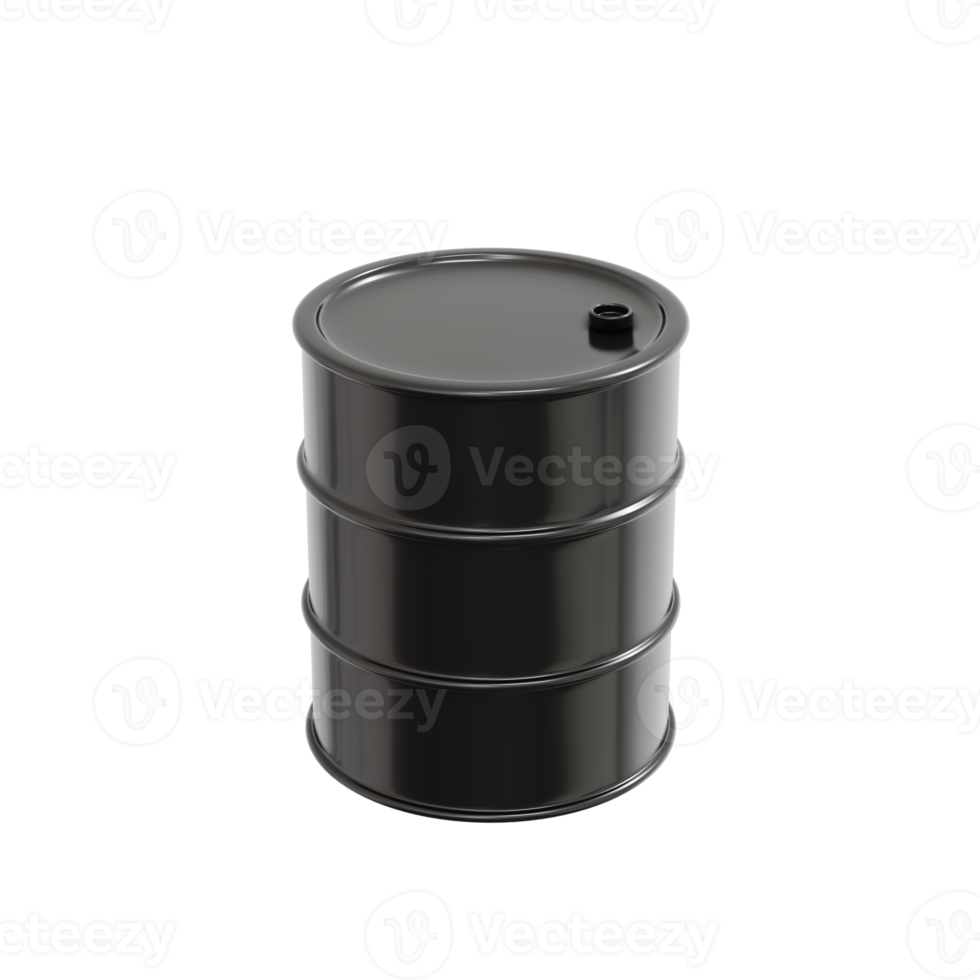 3D Rendering of petroleum oil drum container barrel png