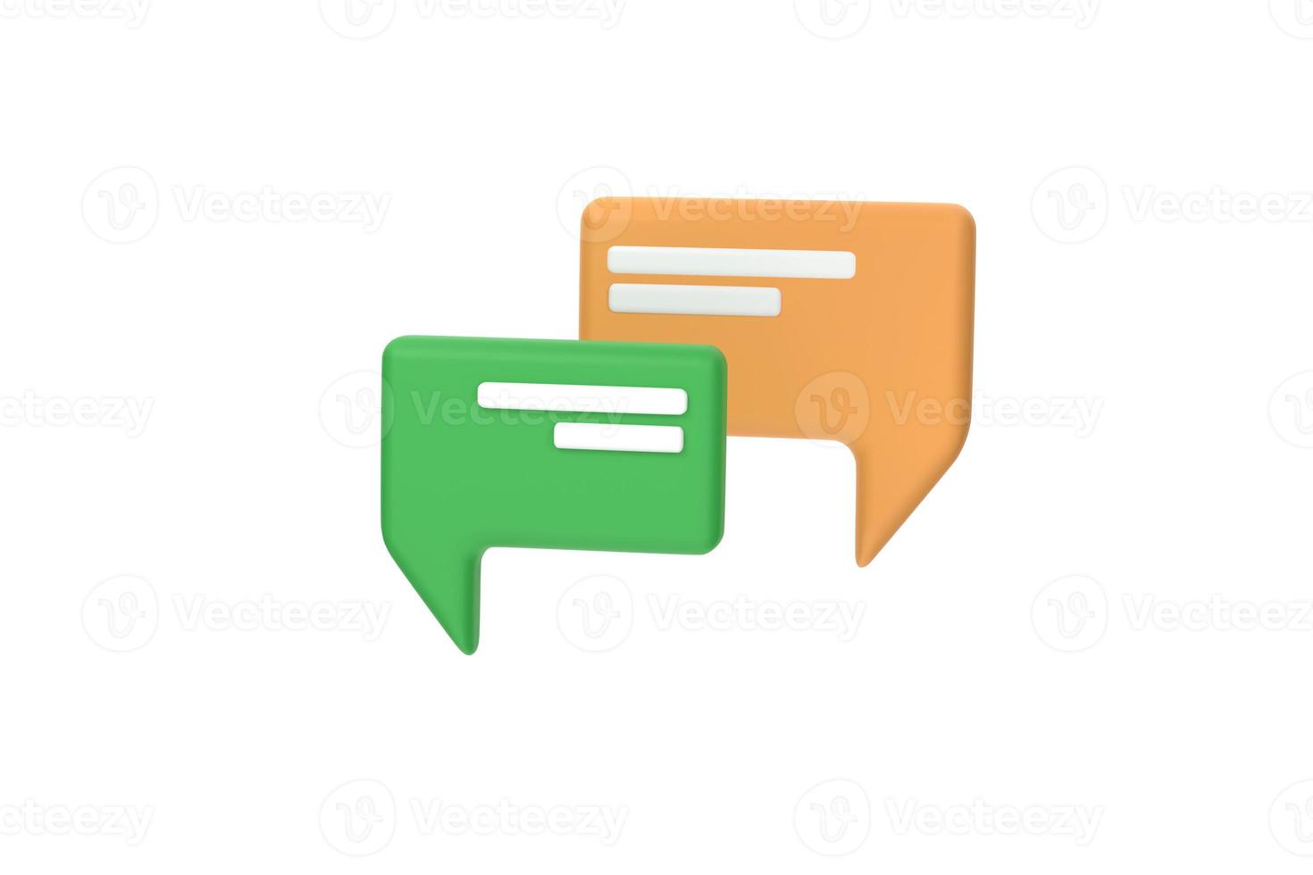 Two peech bubble pin isolated. Social network communication concept. photo