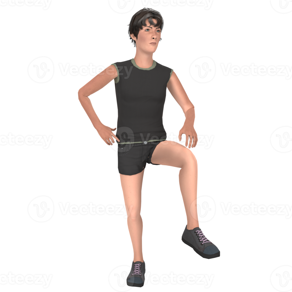 Young boy 3d modelling png
