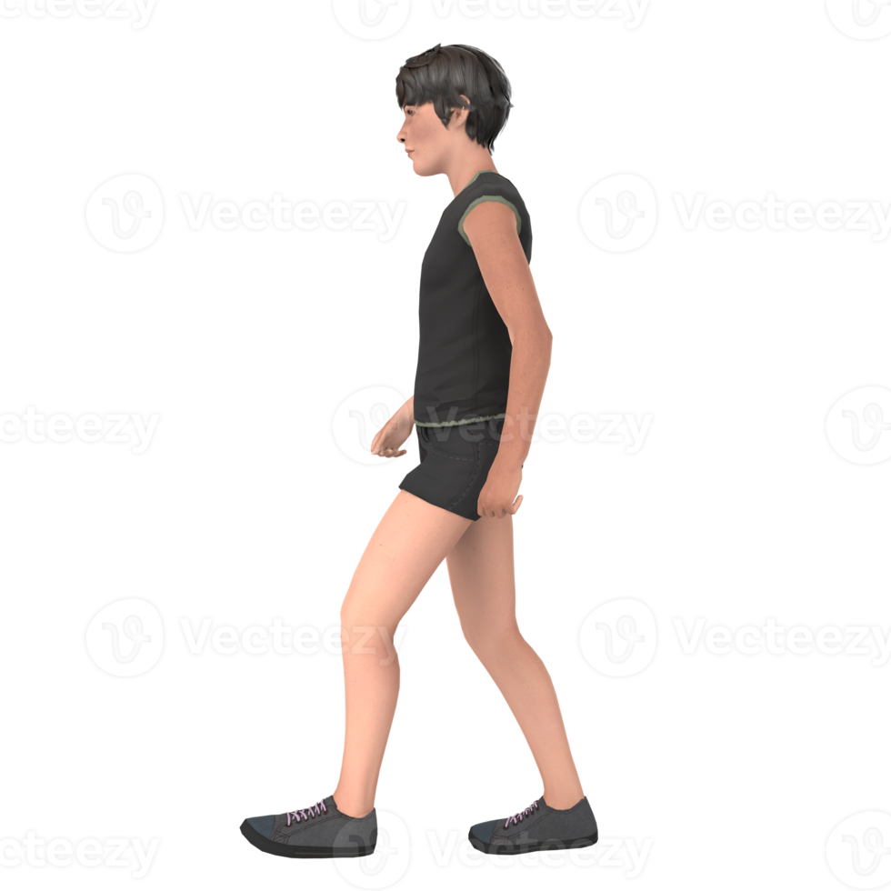 Young boy 3d modelling png
