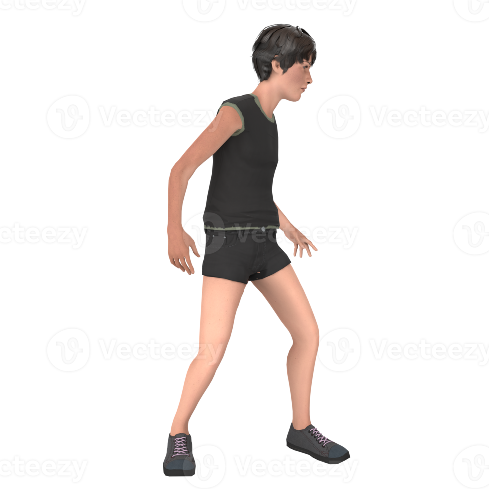 Young boy 3d modelling png