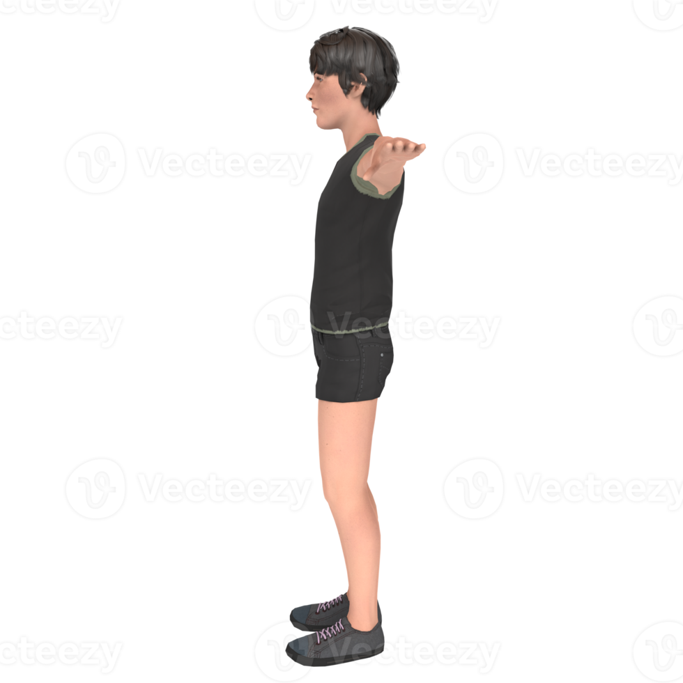 ung pojke 3d modellering png