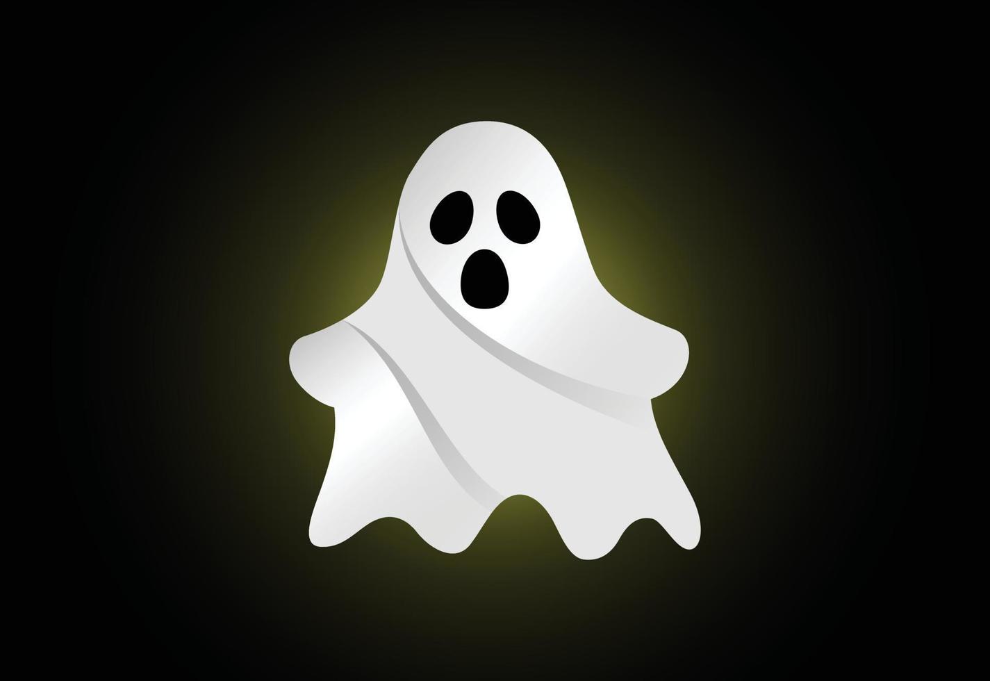 fantasma diseño plano icono de halloween ilustración vectorial vector