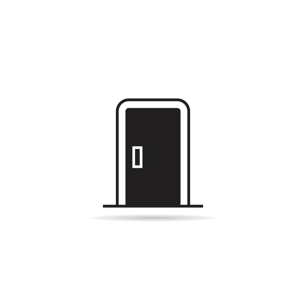 ilustración de vector de icono de puerta