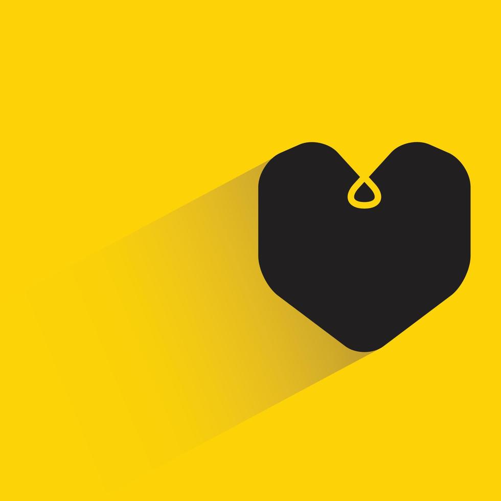 corazón sobre fondo amarillo ilustración vectorial vector