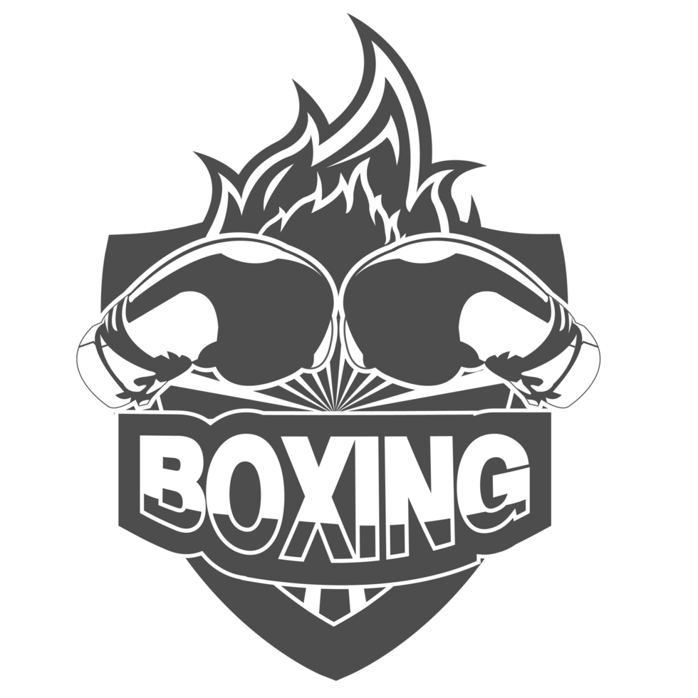 svart och vit boxning handskar symbol png