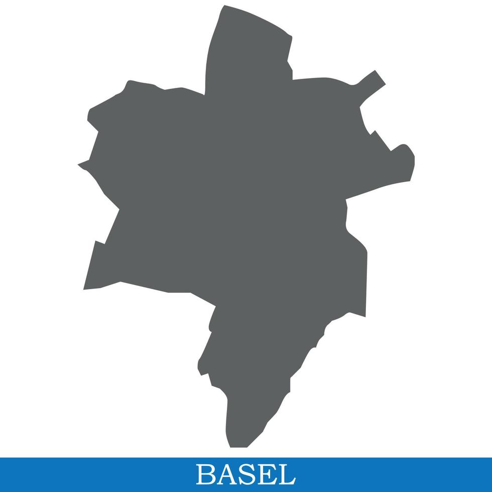 High Quality map of city in Switzerland vector