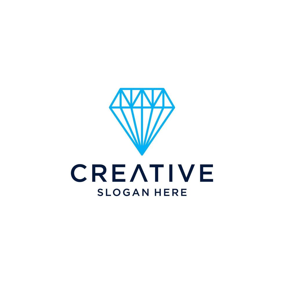 blue tech jewelry logo collection vector
