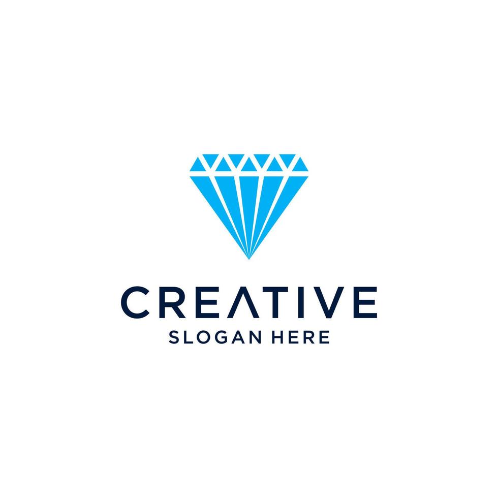 blue tech jewelry logo collection vector