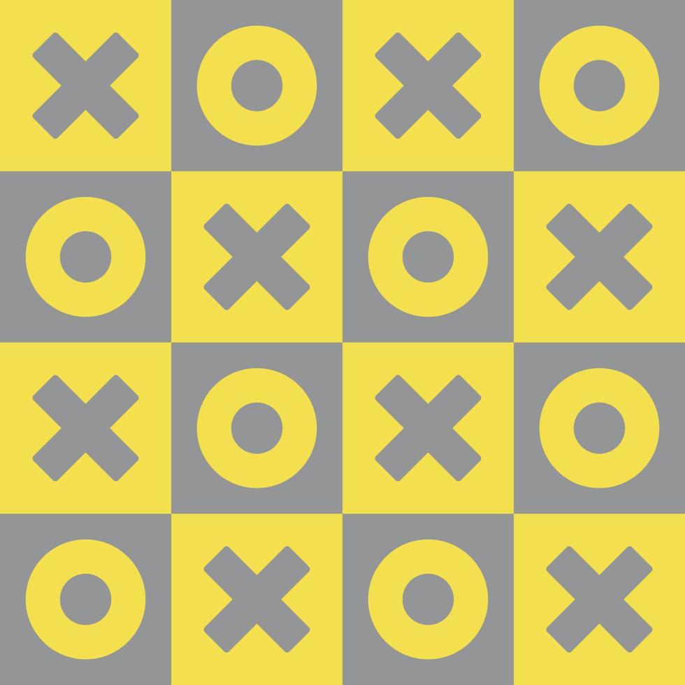 Checkered Background Pattern Tic Tac Toe Game vector