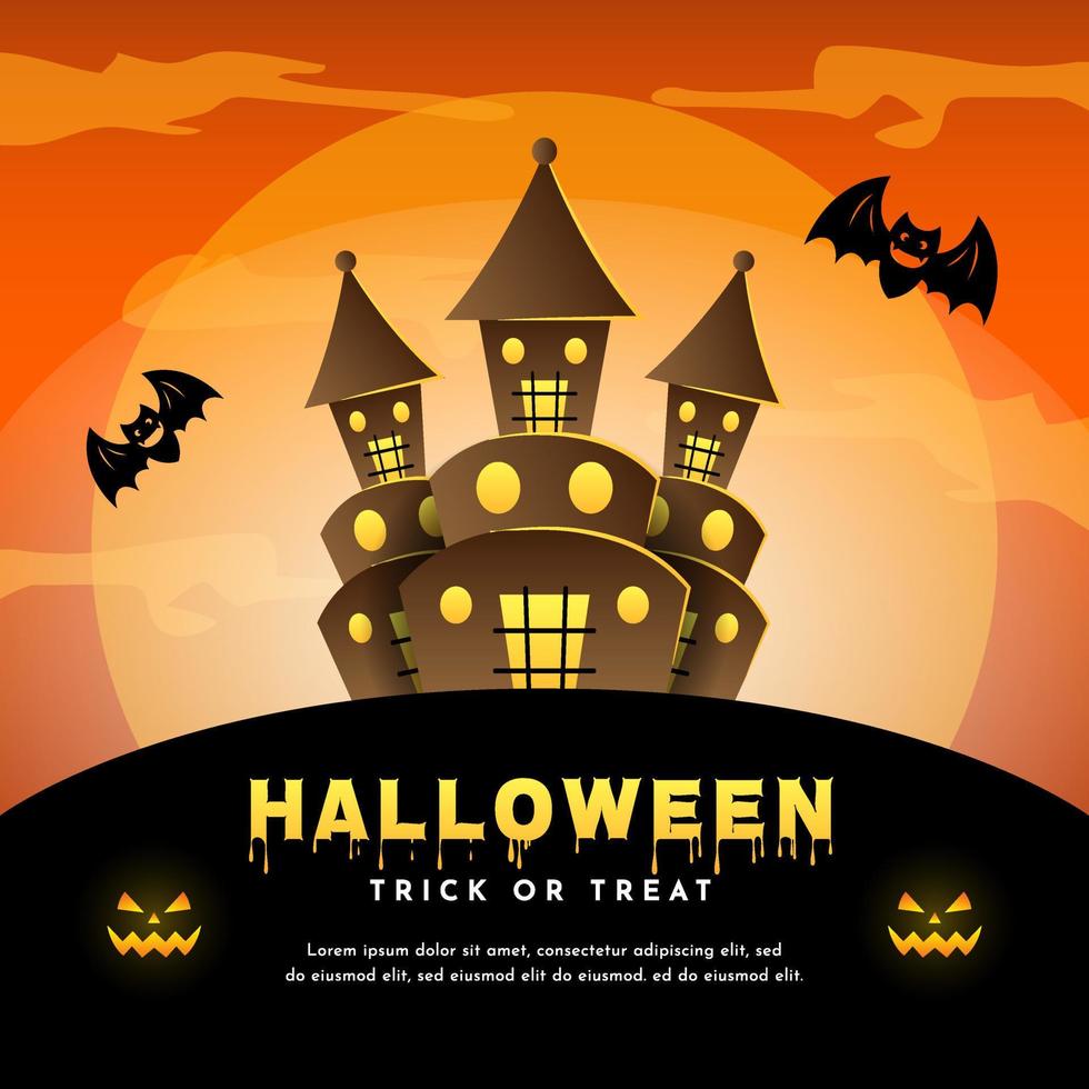 Halloween Greeting Card, Poster, or Party Invitation vector