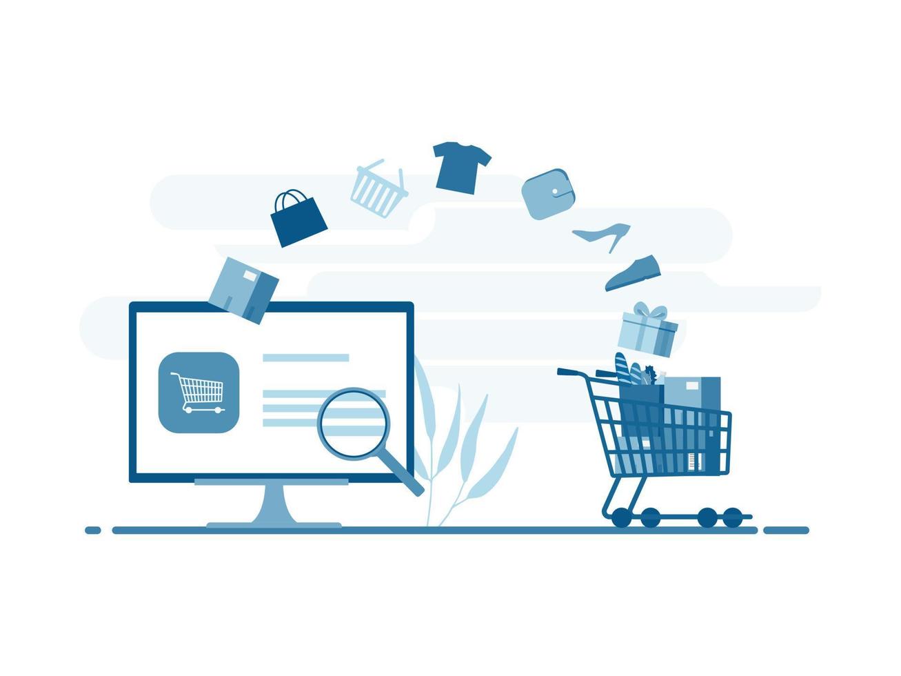 E-commerce Shopping Illustration vector