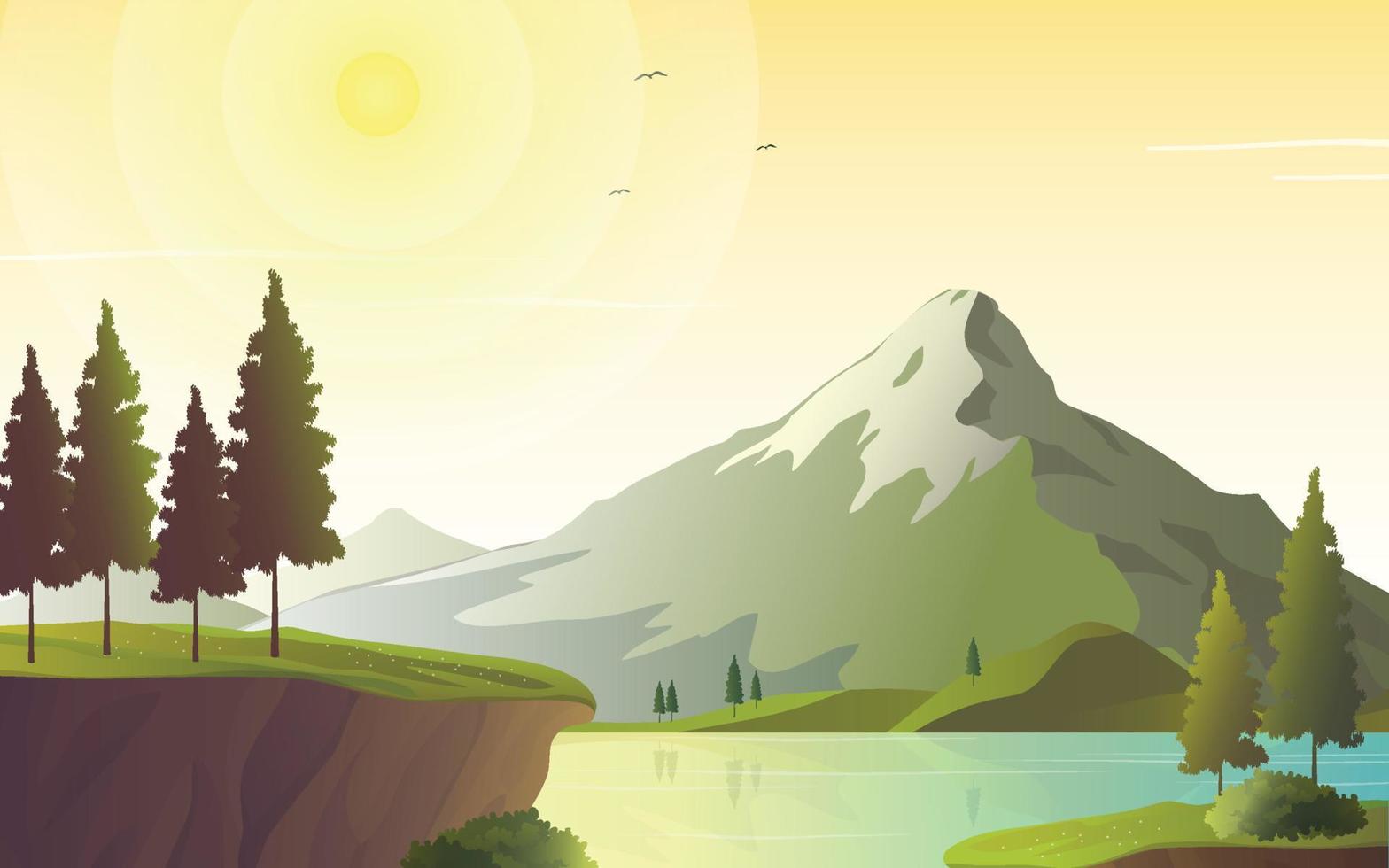 naturaleza paisaje y paisaje vector