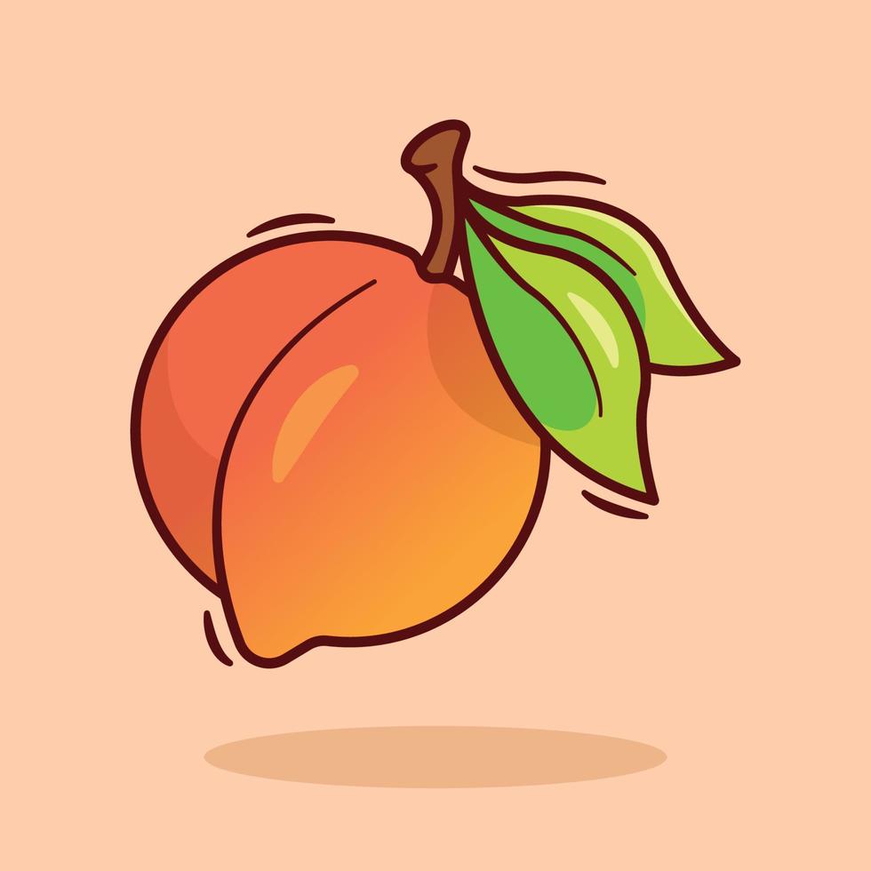 illustration of a peach the food of gods vector