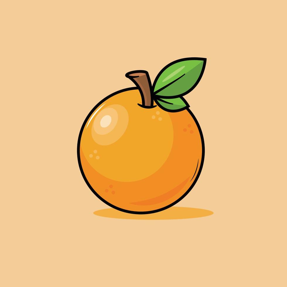 ilustración de una naranja vector
