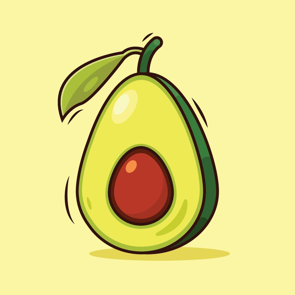 illustration of an avocado vector