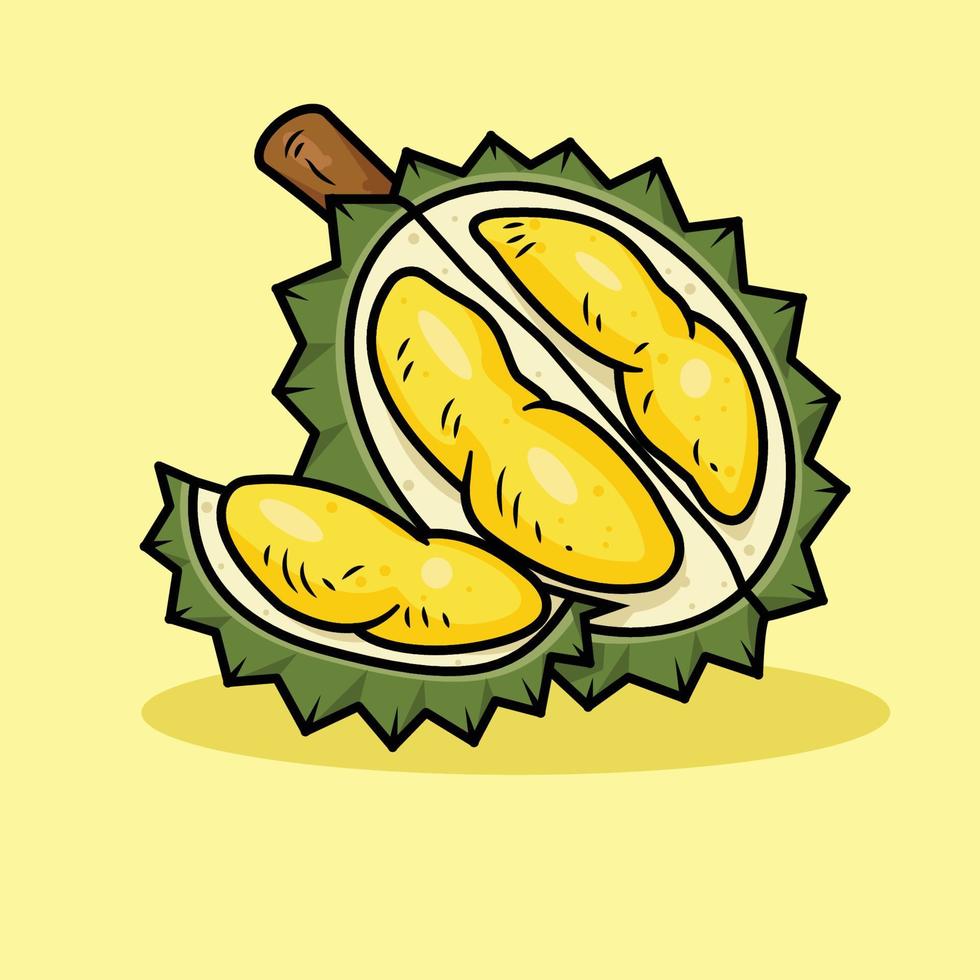 ilustración de una fruta durian vector