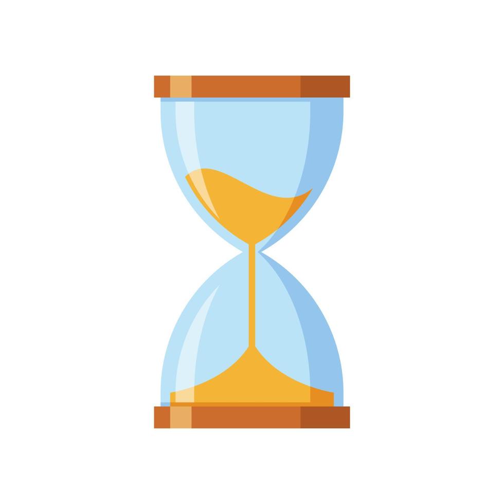 Vector hourglass isolated on white background