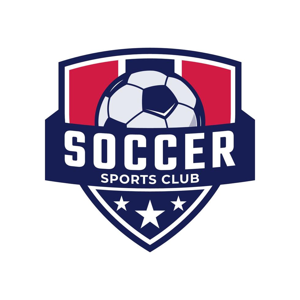 Soccer football badge logo. Sport team identity vector illustrations isolated on white background