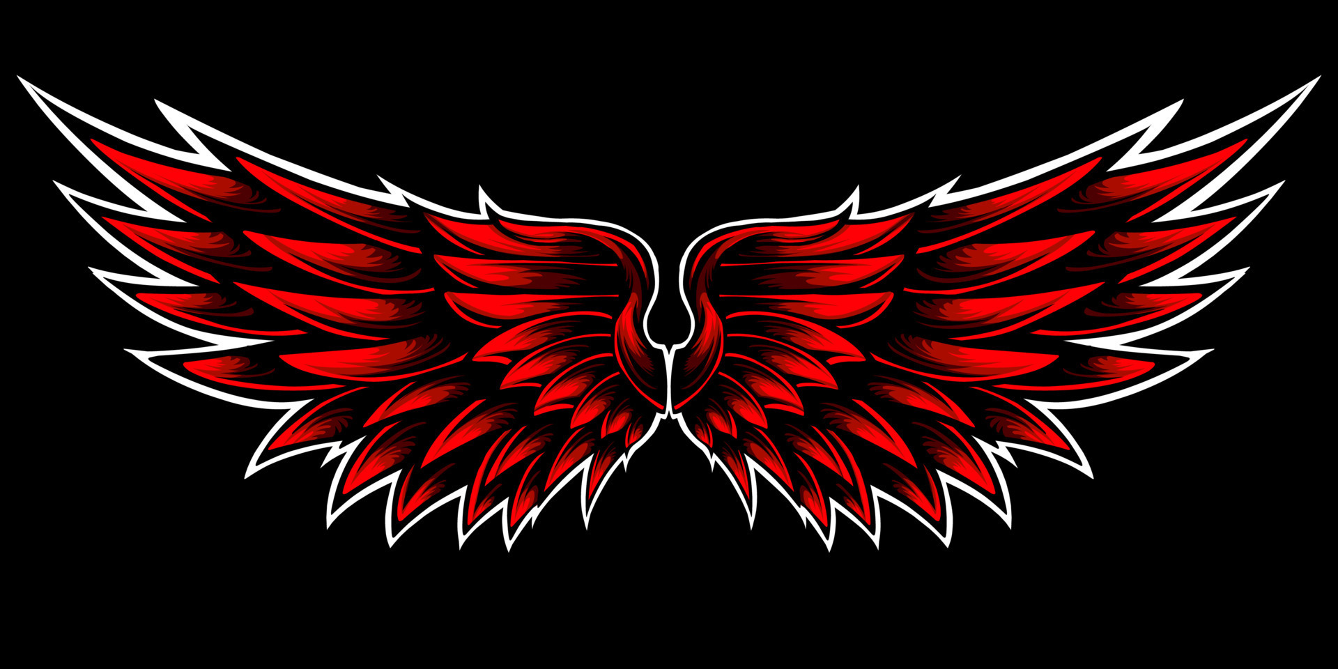 Red bird wing design vector illustration 11049381 Vector Art at Vecteezy