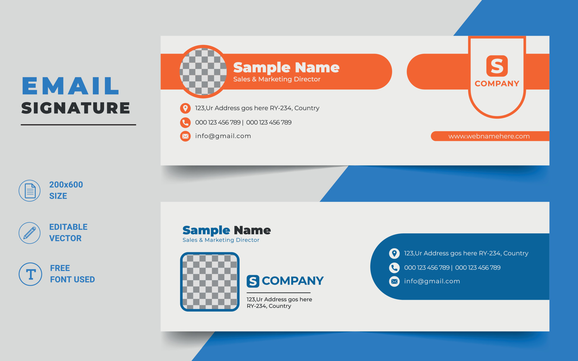 Corporate Business Email Signature Template Design 11049445 Vector Art corporate-business-email-signature-template-design-11049445-vector-art