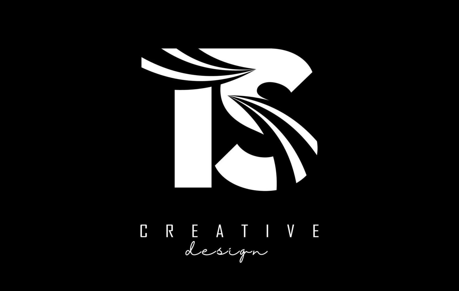 Creative white letters TS t s logo with leading lines and road concept design. Letters with geometric design. vector