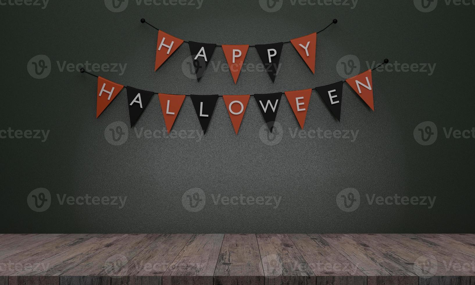 Happy Halloween banner for home decoration at Halloween. photo