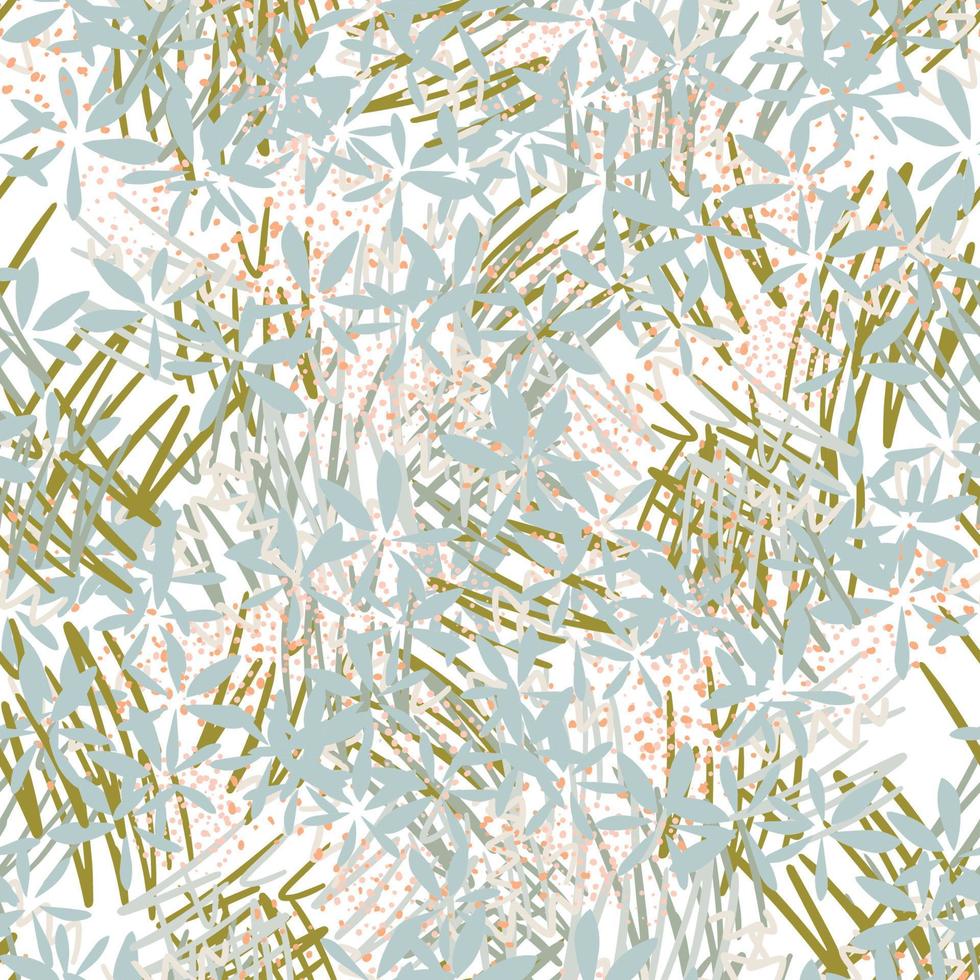 Fantasy messy freehand doodle geometric shapes seamless pattern.  Infinity ditsy scribble abstract card, layout. Creative background. Textile, fabric, wrapping paper. vector