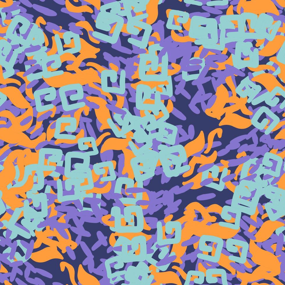 fantasía desordenado garabato a mano alzada formas geométricas de patrones sin fisuras. tarjeta abstracta de garabato ditsy infinito, diseño. fondo creativo. textil, tela, papel de regalo. vector