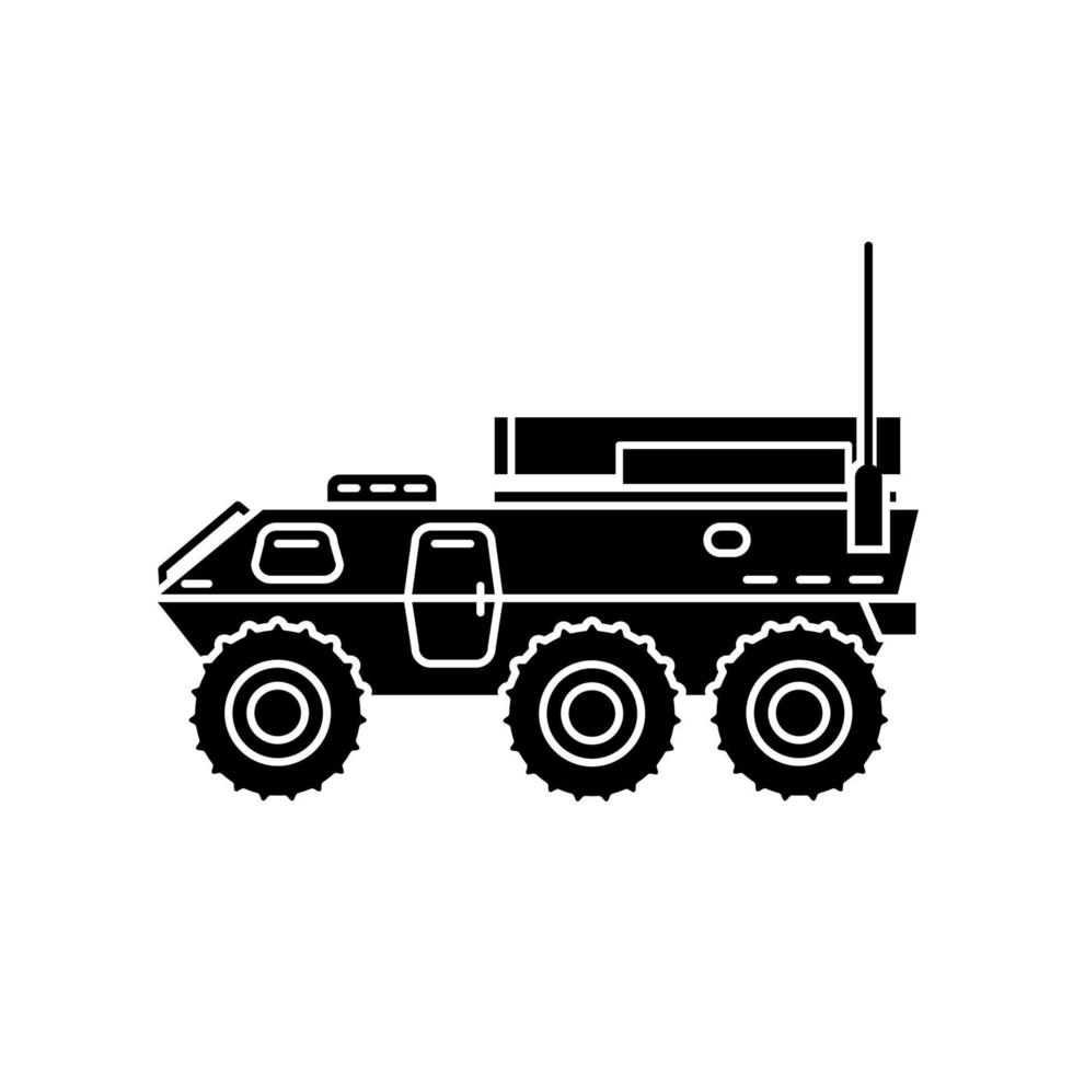 Armored vehicle icon vector template