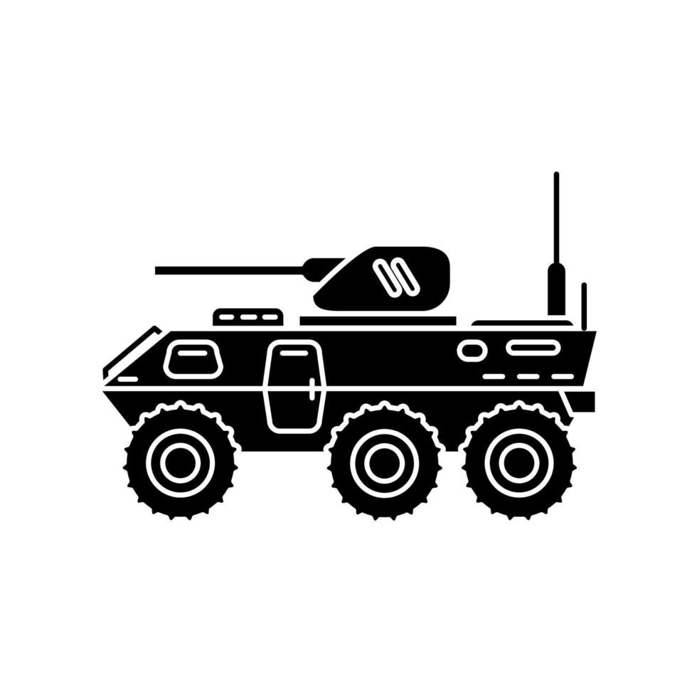 Armored vehicle icon vector template