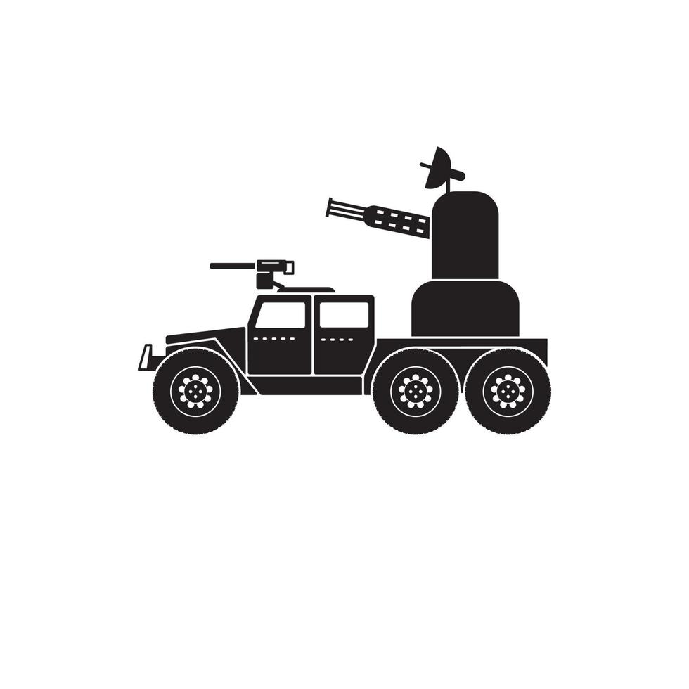 Illustration Vector graphic of war truck