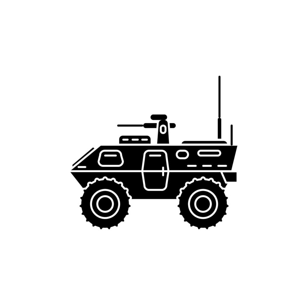 Armored vehicle icon vector template