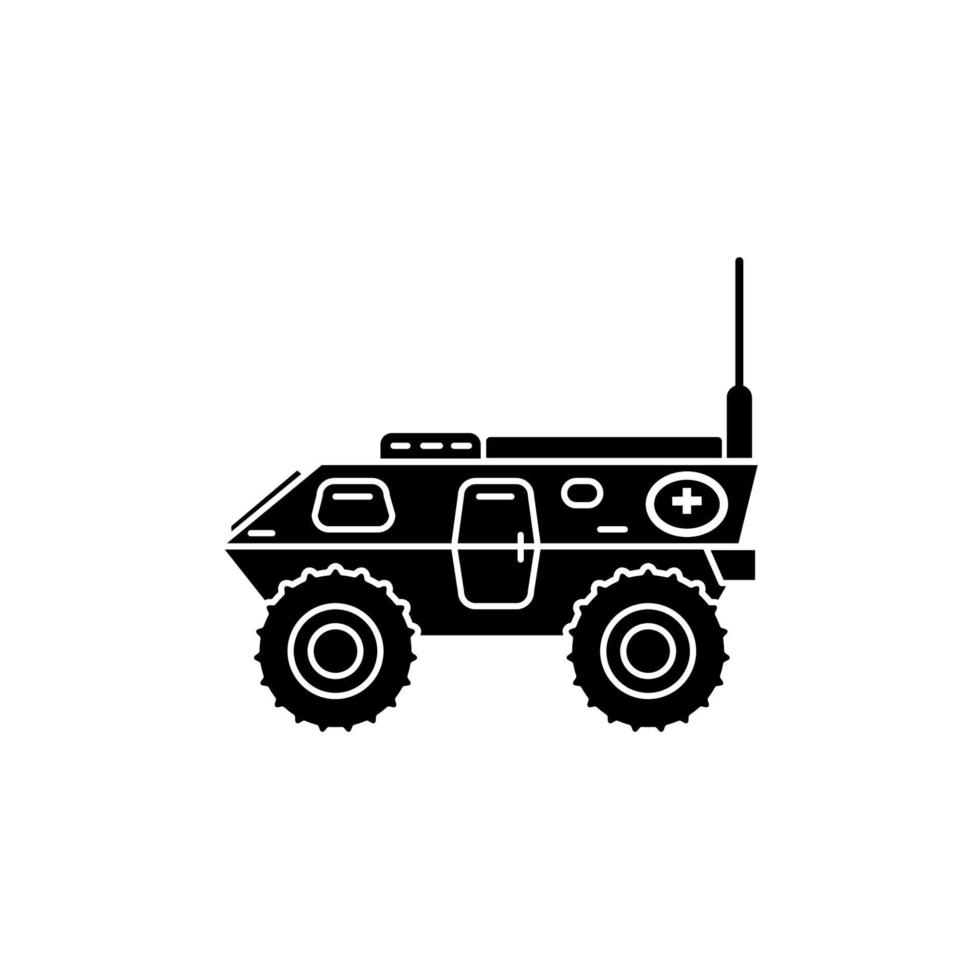 Armored vehicle icon vector template