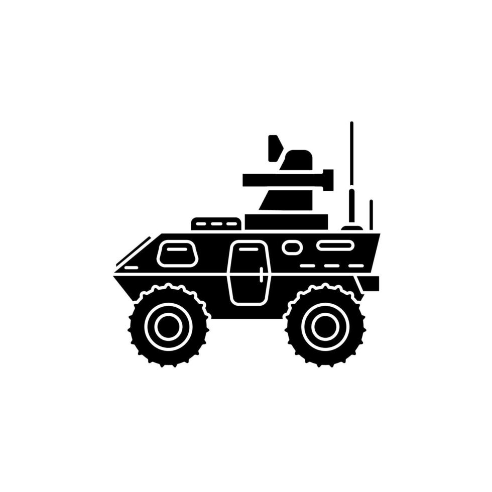 Armored vehicle icon vector template