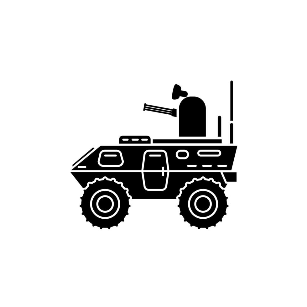 Armored vehicle icon vector template